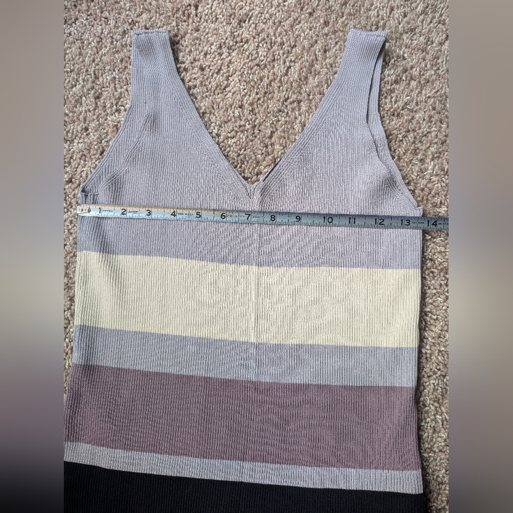 Valette Striped Color Lock Tank Top Small - Picture 10 of 12